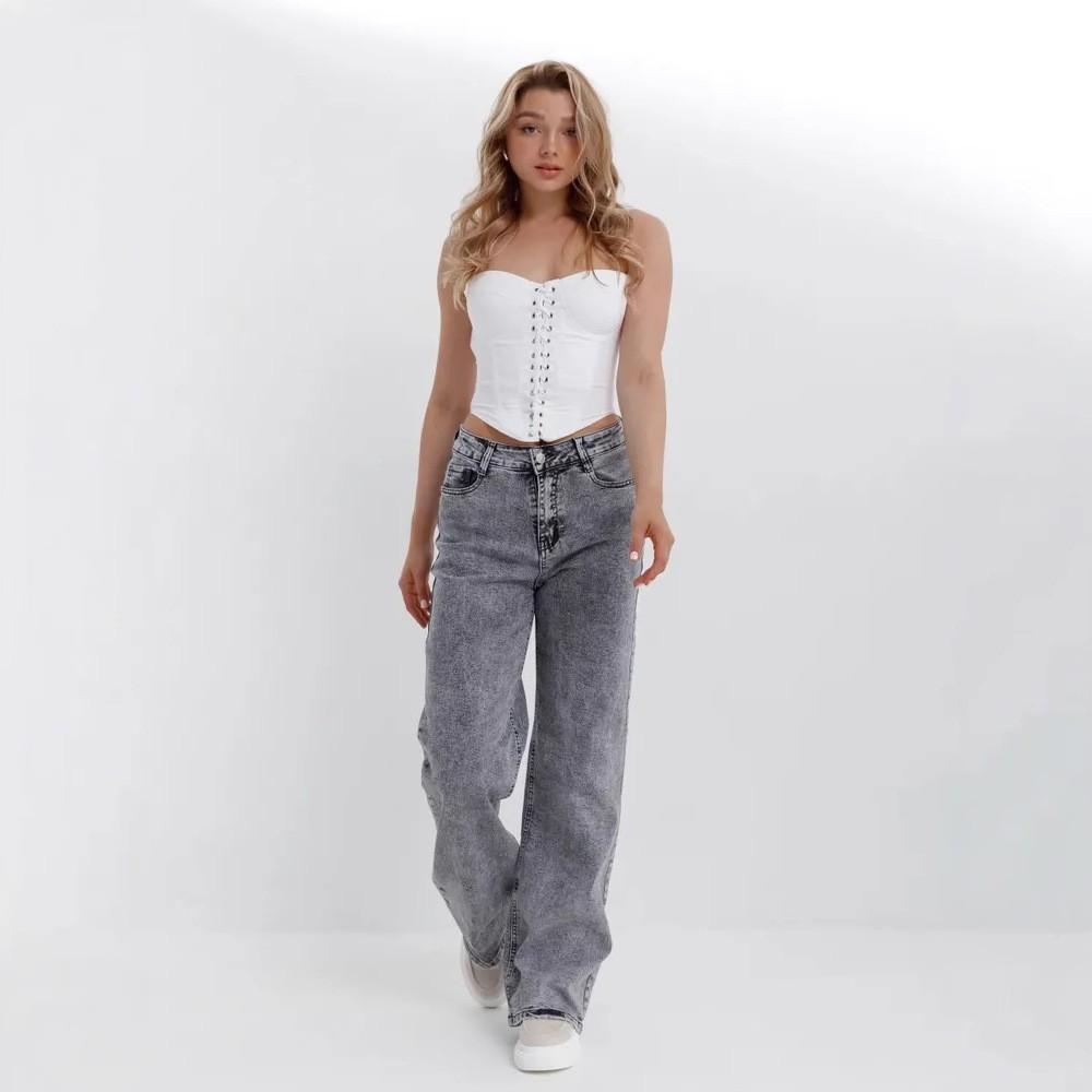 Women's Casual Fashion High Waist Straight Floor-length Jeans
