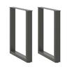 VidaXL Dining Table Legs U-Shape 2 Pieces Anthracite 60 X (72-73) Cm Steel 4013182