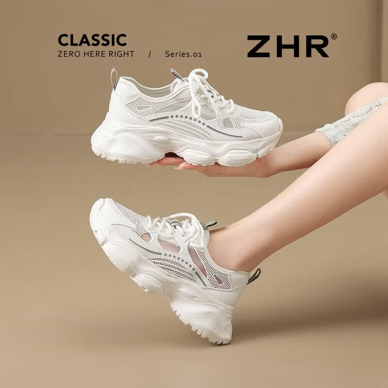 ZHR Women's Breathable Mesh Platform Sneakers