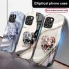 Große rosa Diamanten für iPhone 16 Pro Max 15 Pro 14 13 12 Mini 11 XS Max XR 7 8 Plus SE 2022 Elliptische Glas-Handyhülle