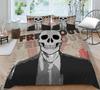 Quilt Cover 3D Printing Skull Home Bedclothes with Pillowcase King Double Size Soft Bed Set Luxury Duvet Cover