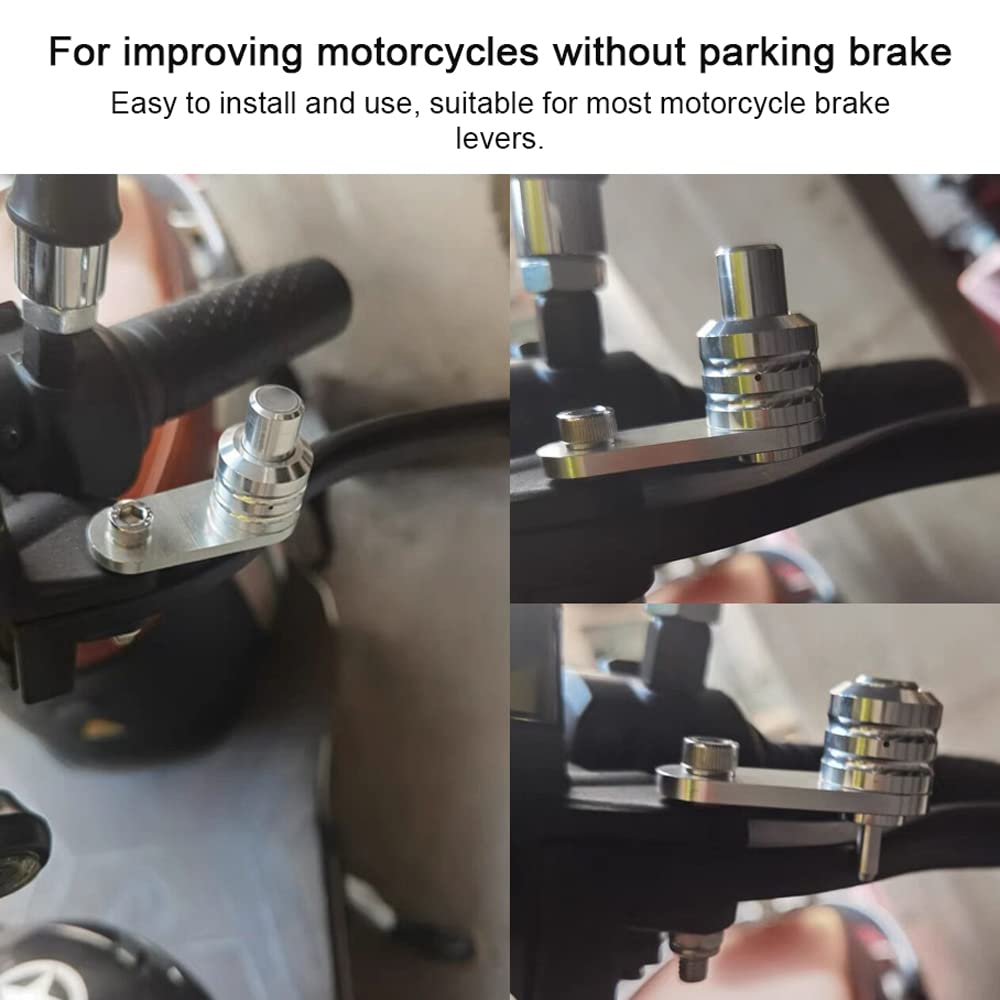 Motorcycle Parking Brake Switch, NSS Forza Brake Clutch Lever Lock, NMAX 155 and More Made of Aluminum Alloy (Red)