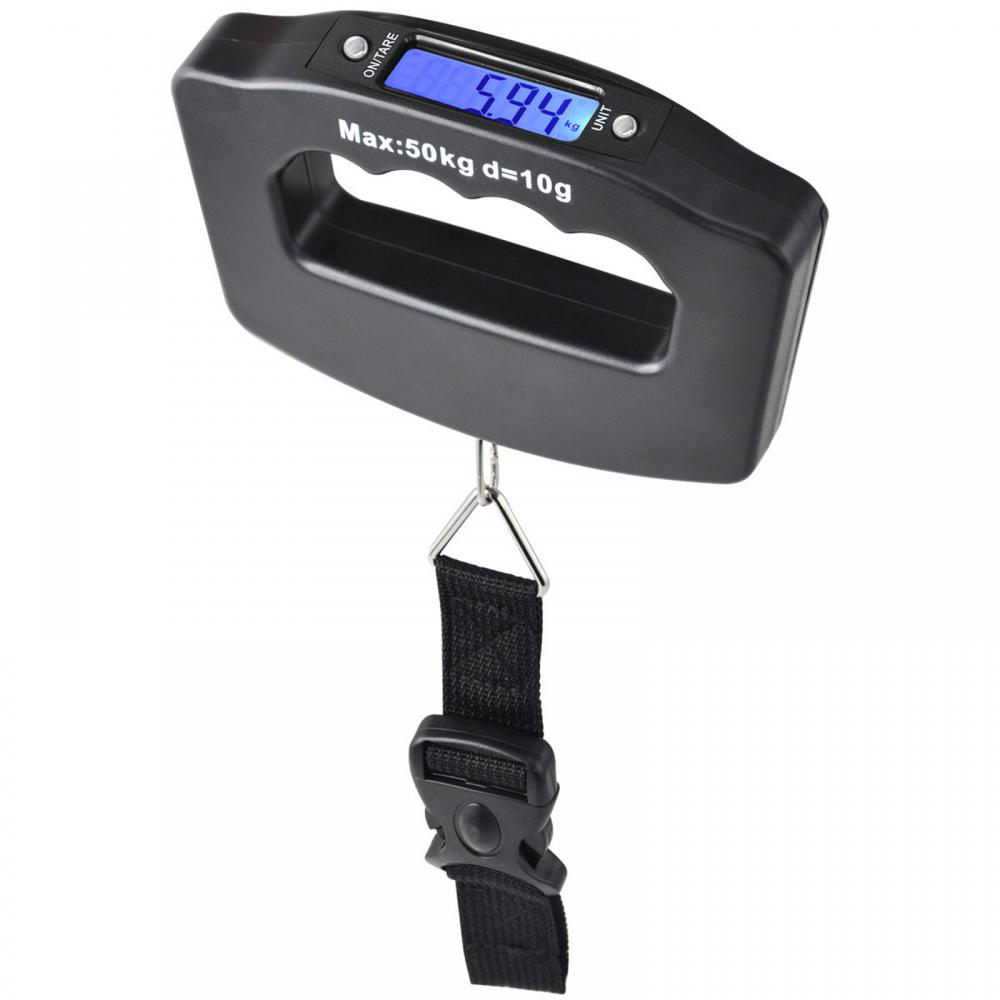 50kg/10g Digital Luggage Scale Electronic Portable HandHeld Suitcase Travel Weigh Electronic Travel Hanging Scale Bathroom Scale