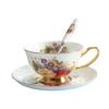 TLXT European Heat-Resistant Peony Coffee Cup & Saucer Set