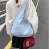 Borsa a Spalla in Nylon Color Caramella Grande Capacità Stile Giapponese Borsa a Spalla Borsa Tote Casual Quotidiana