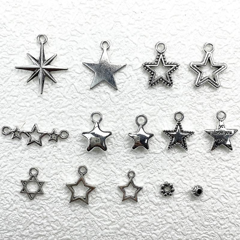 Versatile Star Shaped Spacer Bead Trendy Star Shaped Bead Accessories Stylish Pendant for Bracelets and Necklaces