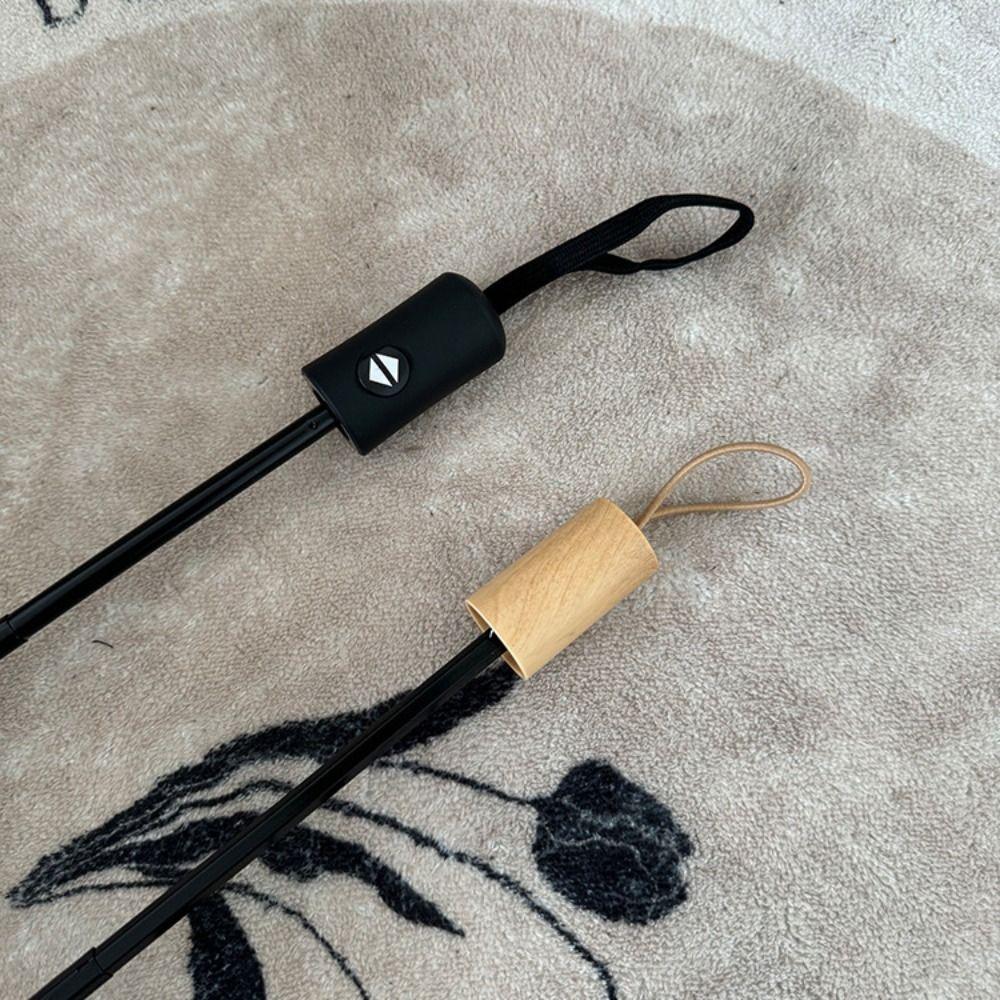 Rose Pattern Automatic Umbrella Three Folding Portable Folding Umbrella Lightweight Reinforced Frame Sun Protection Umbrella