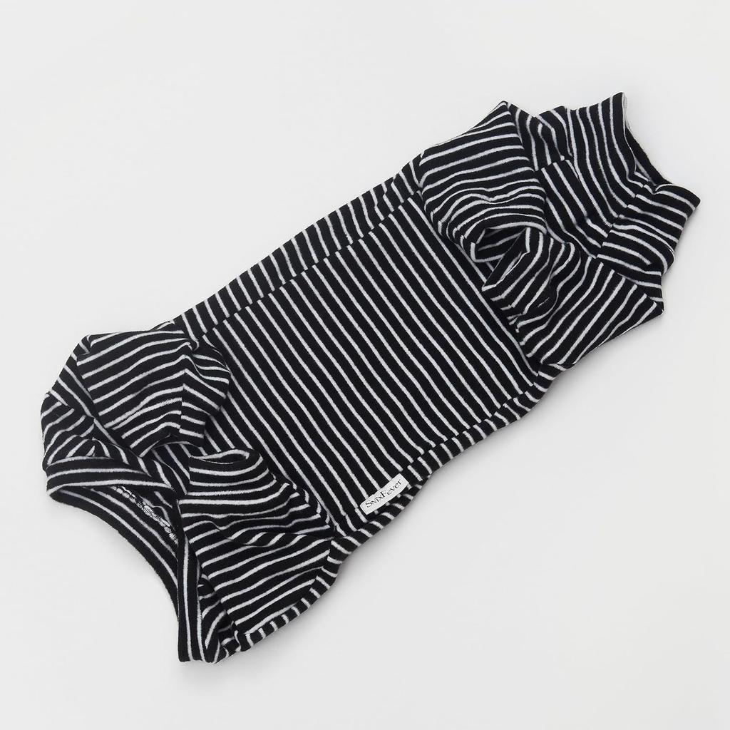 Sphynx Cat Clothes Black Stripe Breathable Shirts Suit, Pet Hat and Shirt Set (Medium)