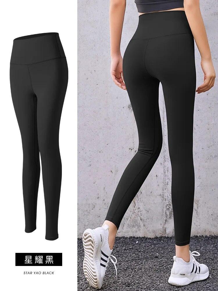 Women Fitness Yoga Pants High Waisted Elastic Hip Lifting Running Sports Leggings Women Skinny Leggings Gym 30673