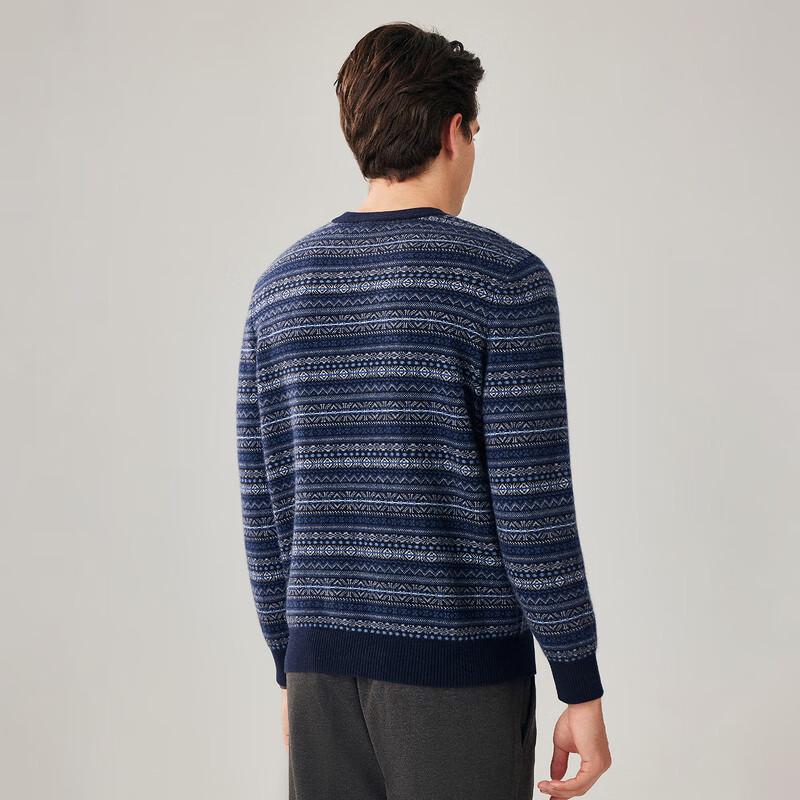 Zhaojun Men's Fair Isle Cashmere Blend Sweater