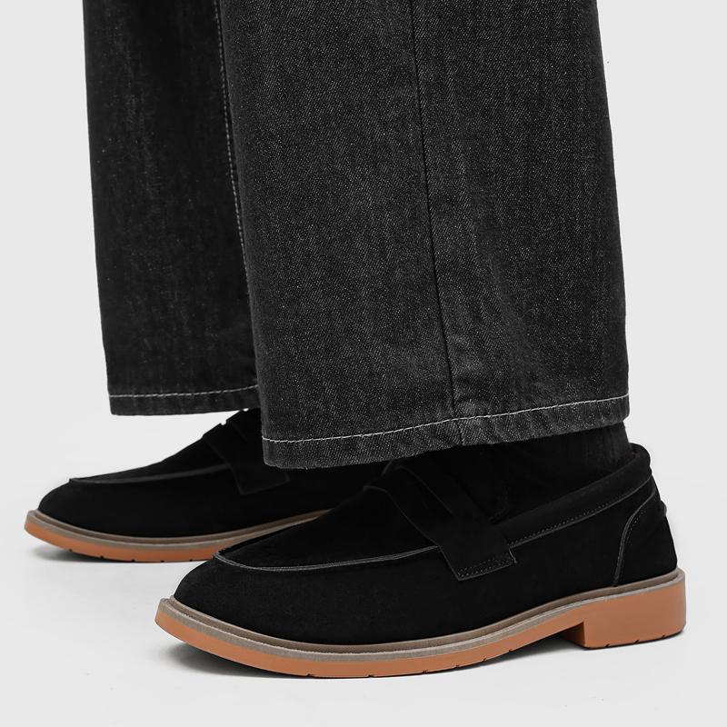 Fashion Suede Men Loafers Comfortable Business Shoes Outdoor Man Casual Leather Shoes Office Work Footwear Walking Driving Shoes