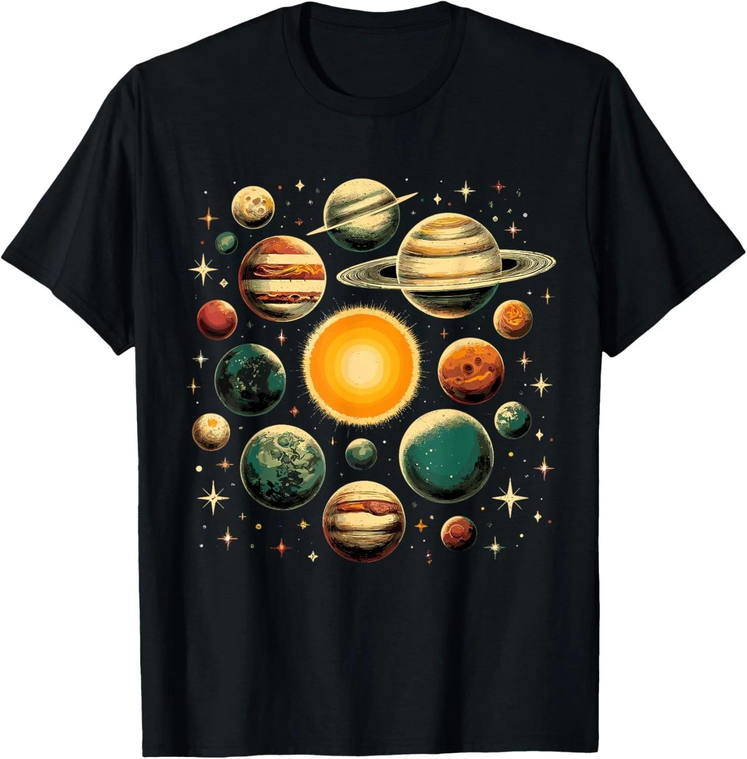 Funny Solar System Planets Astronomy Space Gift Unisex T-Shirt S