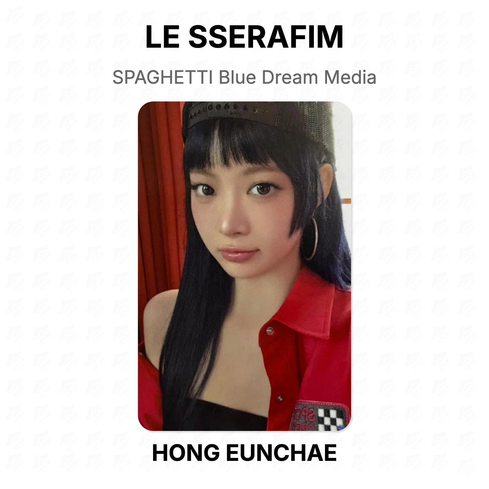 LE SSERAFIM SPAGHETTI Blue Dream Media Official Photocard HONG EUNCHAE