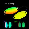 2.5g Colorful UV and Luminous Spoon Lure Double Painted Spinner Bait with Hook Fishing Lures for Freshwater and Saltwater