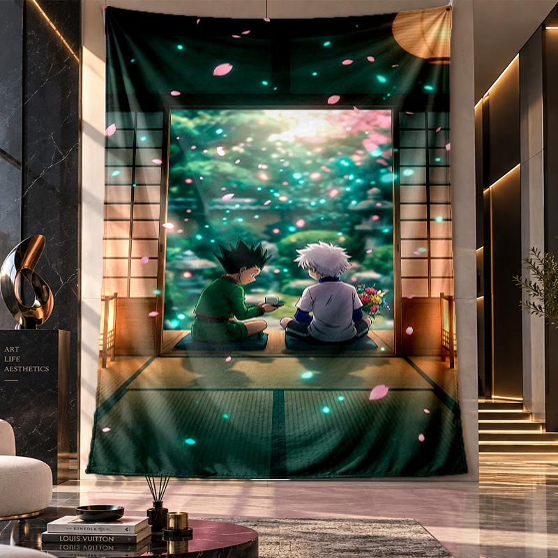 Wall Hanging Tapestry,Hunter Hunter Printed Fabric Backdrop For Dorm Room Party Decoration