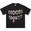 Spike Rainbow Grillz Graphic Boxy Unisex T-Shirt