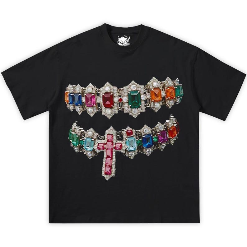 Spike Rainbow Grillz Graphic Boxy Unisex T-Shirt