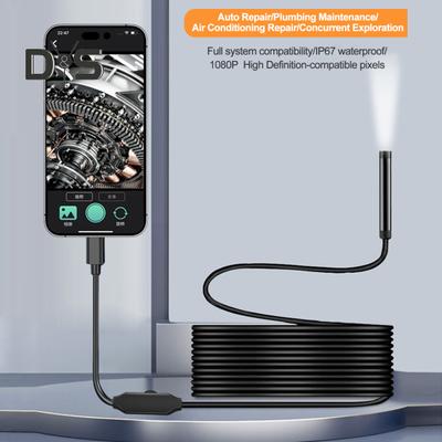 Inspektions-Endoskop-Telefon-Scope-Kamera mit Licht, IP67 wasserdicht, einfacher Anschluss, 1080P-Endoskop-Inspektionskamera für iPhone