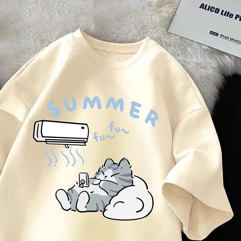 Sommer Neues Damen Top Locker Mode Kurze Ärmel Kleidung Damen Kleidung Kurzarm T-Shirt
