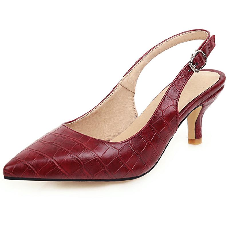 

Модні сандалі-слінгбеки жіночі літні повсякденні модні з гострим носком зі зміїної шкіри для жінок на низьких підборах зручні мюлі для вечірки жіночі 48 червоний