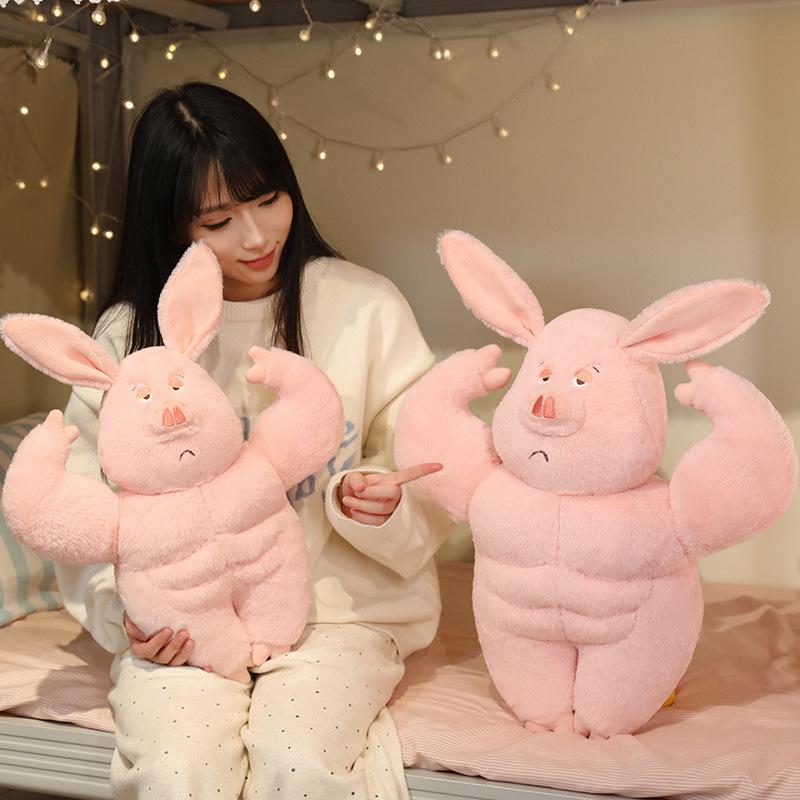 Creative Soft Muscle Pig Doll Plush Toy Abs Pig Pig Doll Home Pillow Cushion Muppet Doll