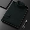 Men's Winter High Neck Knitted Sweater - Thick Warm Pullover for Middle-Aged and Young Adults