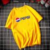 Reine Baumwolle Coca-Cola gemeinsame Geden-Kurzarm-T-Shirt Jugend Hong Kong Stil Marke ins Große Größe Männer und Frauen Paare vielseitig