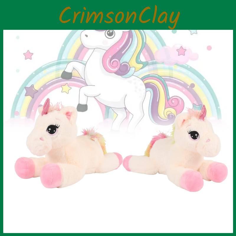 Rainbow Fur Unicorn Toys Cute Cartoon Girls Children Festivals Soothed Doll Gift