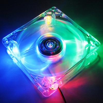 8025 Klar 8cm Lichter Chassis Kühlventilator mit LED für PC Computergehäuse Kühler