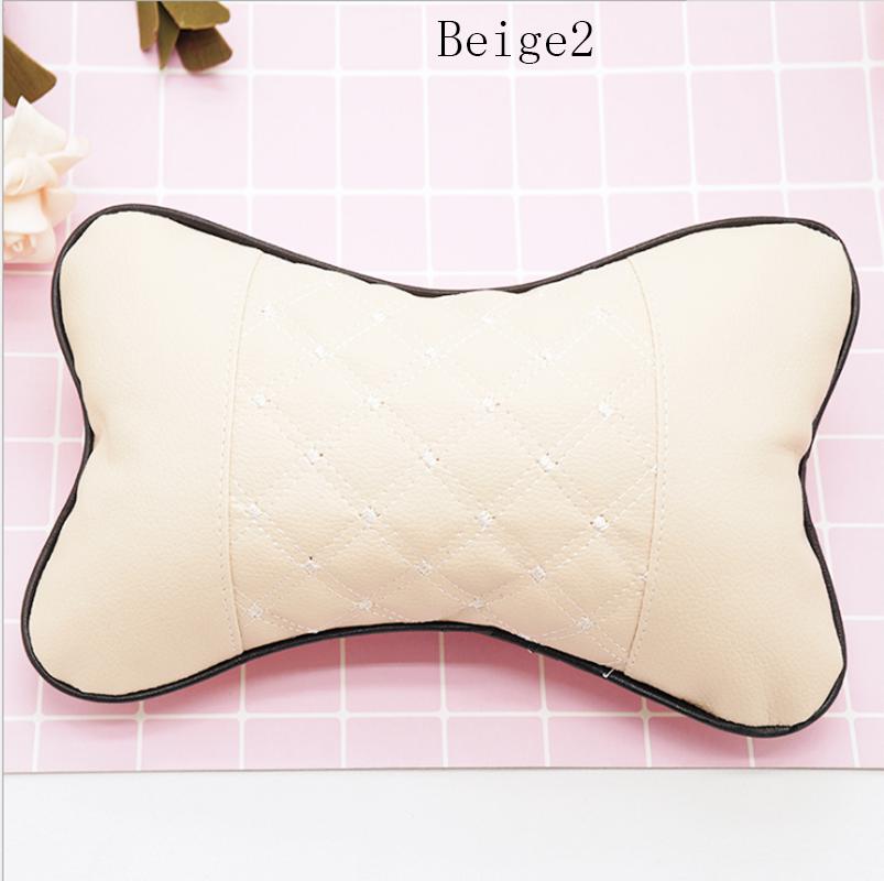 Premium Leather Travel Car Seat Headrest Pillow With Superior Neck Support And Comfort