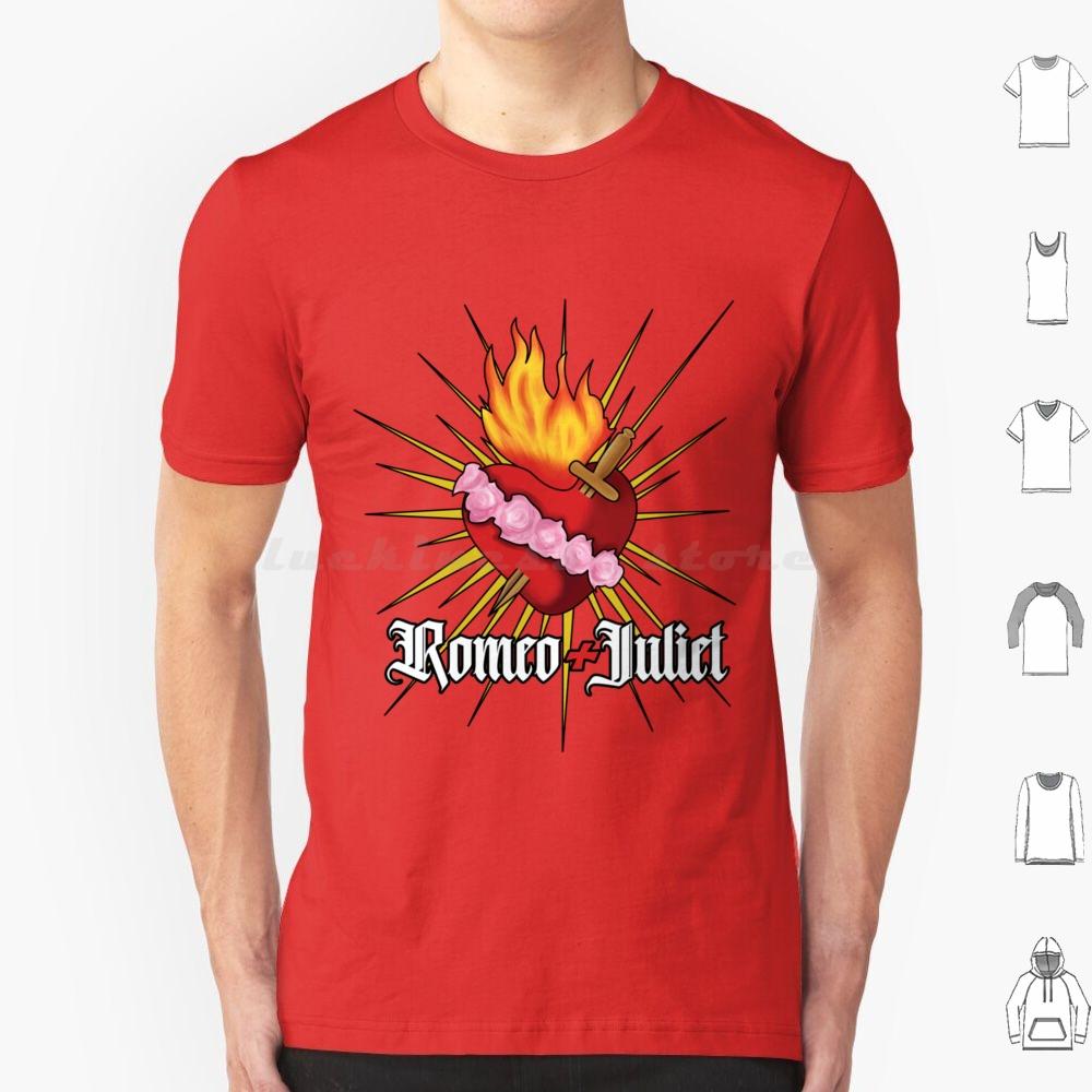 Romeo Juliet Heart T Shirt Big Size 100 Cotton Romeo And Juliet Shakespeare Romeo Leonardo Dicaprio Juliet Movie 90s S