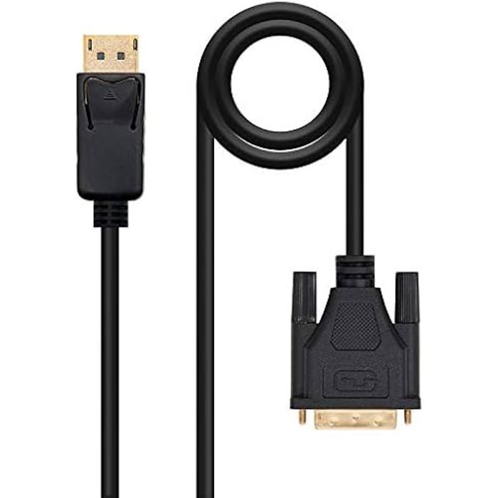 Nanocable 10.15.4502 - Câble de convertisseur Nanocable-DisplayPort vers DVI, DisplayPort/M-DVI/M, Noir, 2.0 m