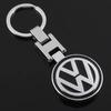 Valve Stems Caps 3D Metal/Leather Car Logo Key Chain Keyring Auto Accessorie For Volkswagen VW Polo Arteon Jetta Phaeton Teramon XV9