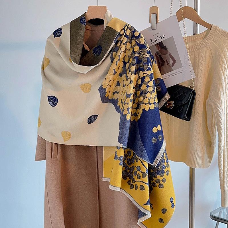 2025 Women s Designer Scarf: High-End Imitation Cashmere Wool, Large Autumn/Winter Shawl for Elegant Warmth 190cm