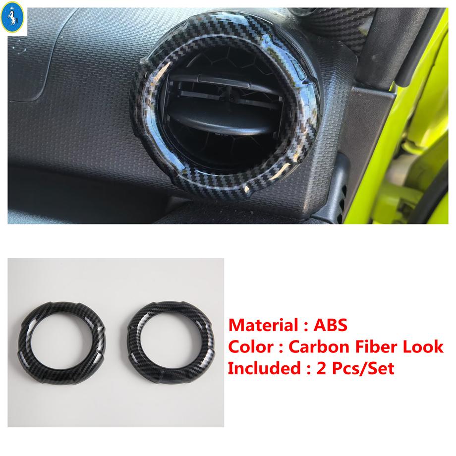 Carbon Fiber Look Steering Wheel / Side AC Outlet / Dashboard Frame Cover Trim ABS Accessories For Suzuki Jimny  - 2025