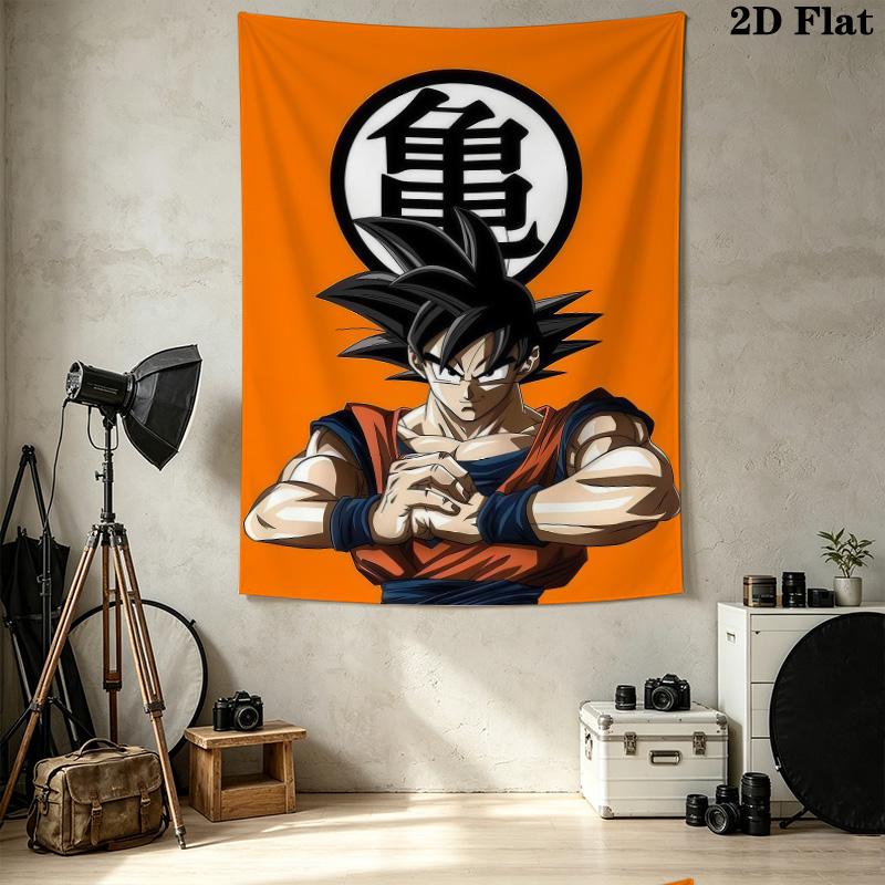 Son Goku Wall Tapestry Aesthetic Wall Hanging Printed Fabric Blanket Decorative Tapestries For Bedroom Living Room Home Decor