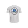 Under Armour Cartoon Letter Print Crew Neck Sports Short Sleeve T-Shirt Men Tops Gray 1374009-014