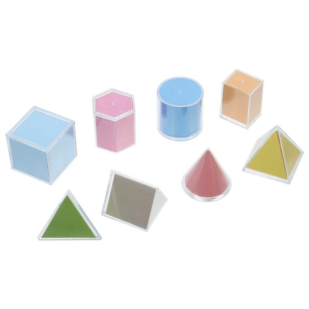 Detachable Geometric Shapes Blocks Transparent Game Math Toys 3D Geometric Cube Learning Materials