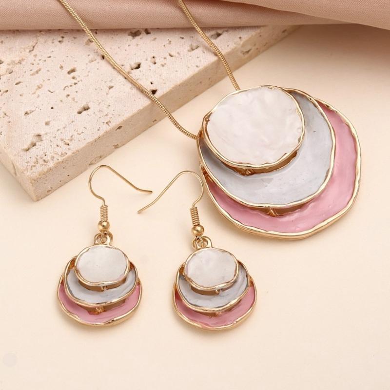 Conjunto de Joyería de Flores Joyería de Moda para Estudiantes Joyería con Colgante de Cuentas Redondas Adecuado para Elegancia y Sofisticación Cotidiana