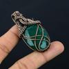 Emerald Pendant, 999 Copper Wire Wrapped Pendant Gemstone Jewelry, Handmade Pendant Amazing Jewelry, Gift For Her