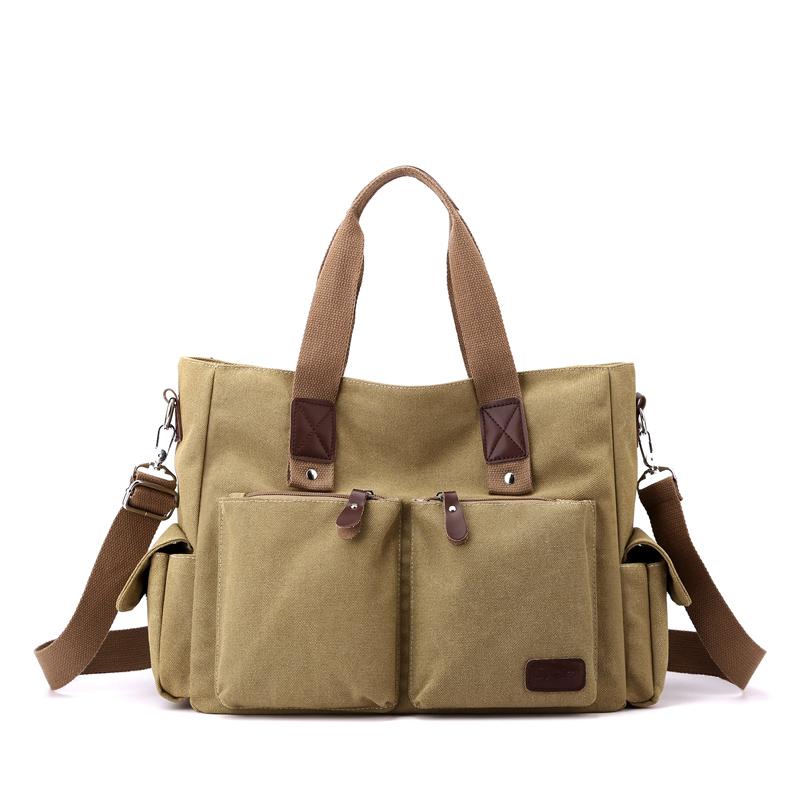 Płócienna retro torba crossbody, torebka do pracy, torba na ramię, torba do pracy, torebka o dużej pojemności