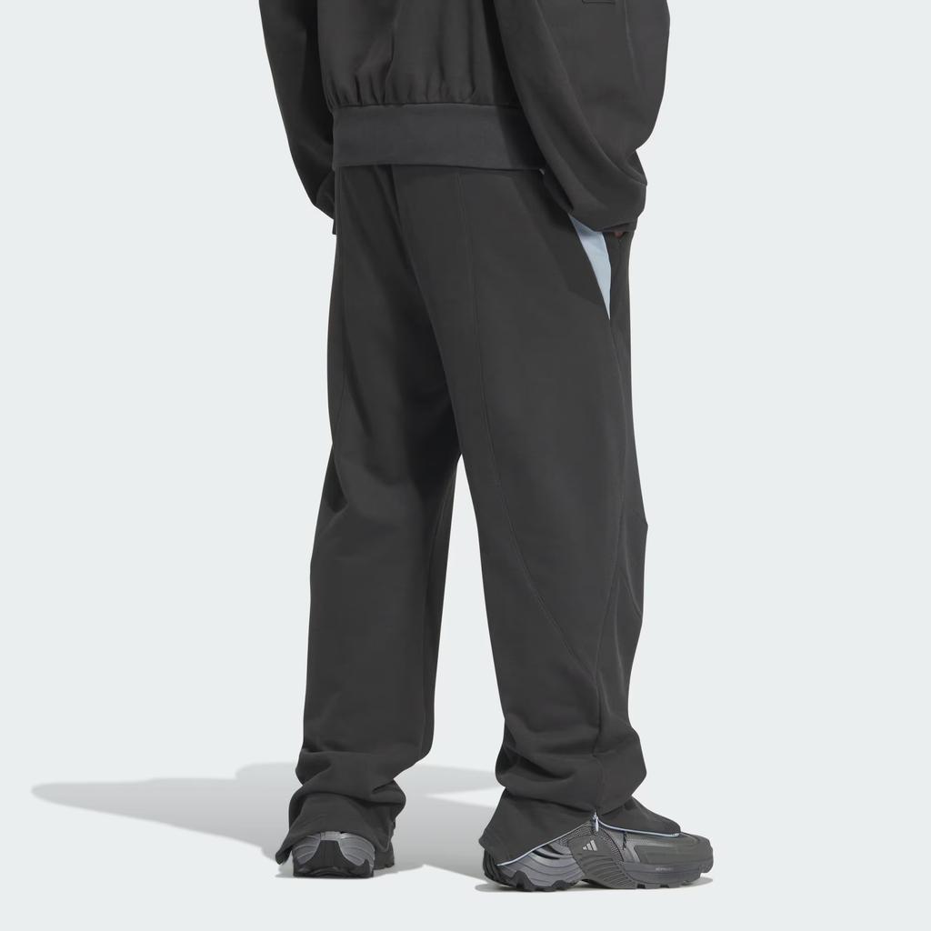 Adidas SS25 Sports Lifestyle Series Brand Logo Fashion Versatile Lace-Up Knitted Sports Pants Men Pants Carbon-Black JM8615