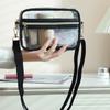 1Pc Mini Solid Color Transparent Pvc Portable Waterproof Shoulder Bag Suitable For Girls, White-Collar Outdoor Travel Shopping