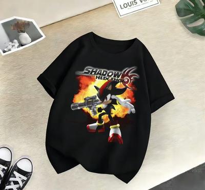 Sonic the Hedgehog Summer T-Shirt for Kids, Sizes 100-160. Suitable for Boys, Girls,.Stylish Street Casual Wea