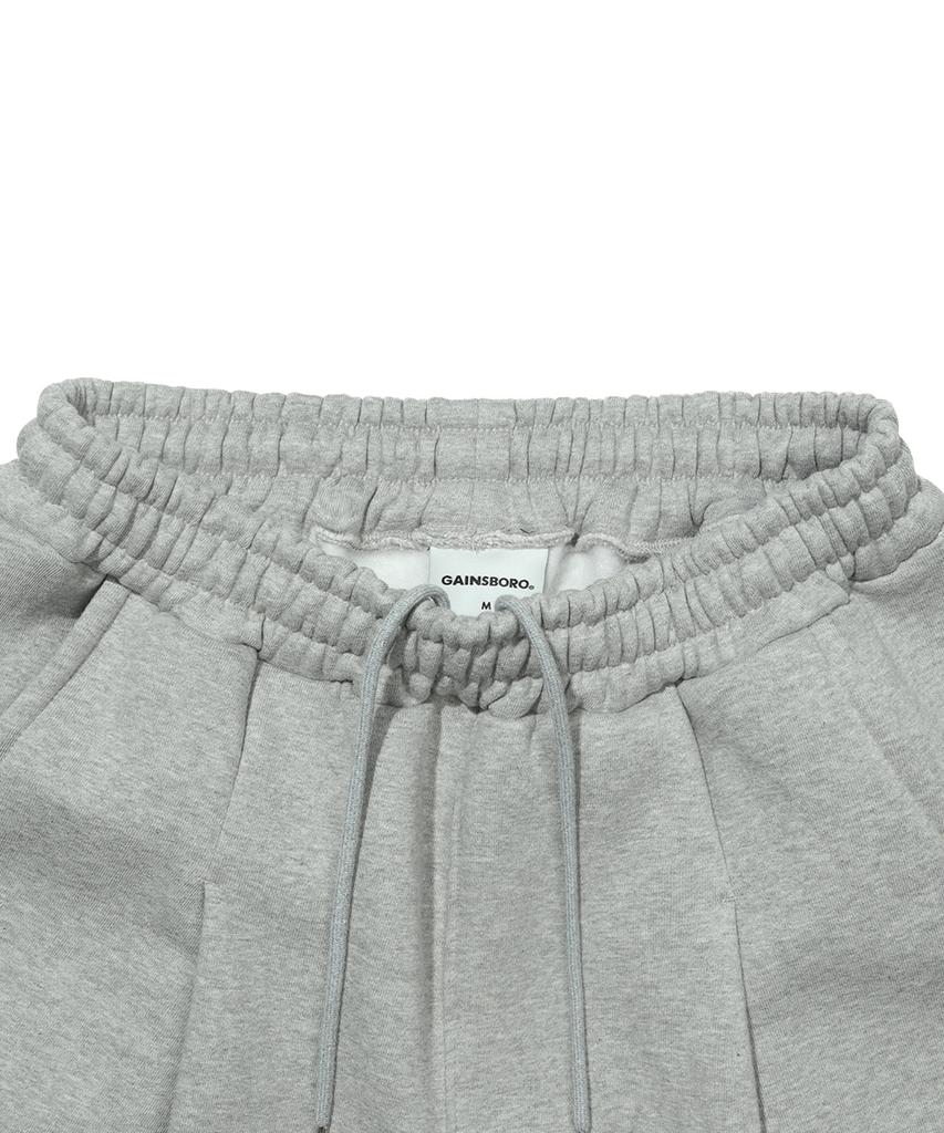 GAINSBORO One-Pleat Wide Sweatpants_Melange Grey