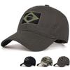 Berretto da Baseball Ricamato con Bandiera del Brasile Unisex Regolabile Casual Cappello da Papà Patriottico Cappello da Esterno per Uomo Donna Uso Quotidiano Streetwear