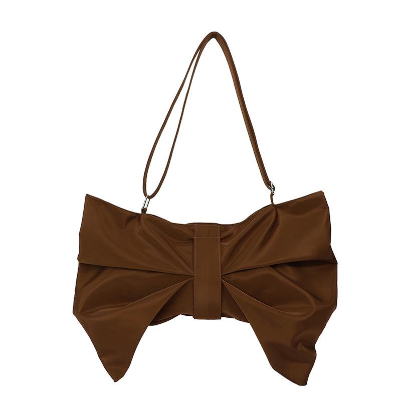 Korean Bowknot Women's Pleated Shoulder Bag 2025 - New Fashion Large Capacity Crossbody Underarm Bag