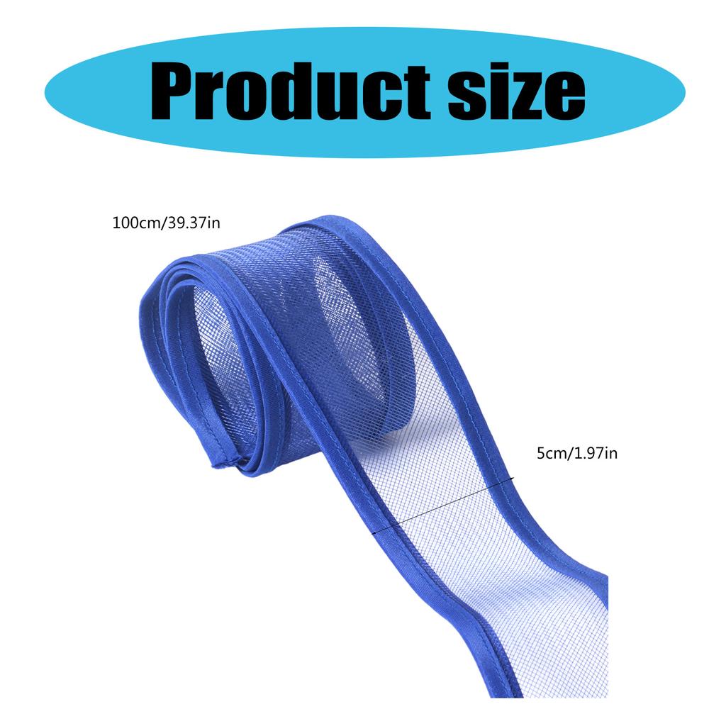 5cm Wide Mesh Binding Ribbon Tulle Ribbon Sinamay Hat Binding Tape Trim for Bowknot Headband Making Project Materials