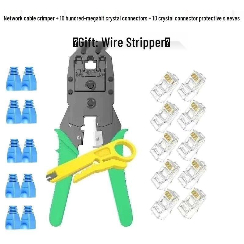 Professionelles Multifunktionales Netzwerkkabel Crimp- und Tester-Set für Cat 5/6