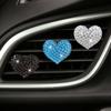Heart-shaped Car Aromatherapy Clip Creative Rhinestone Car Air Conditioning Air Outlet Perfume Decoration Clip Car Accessories